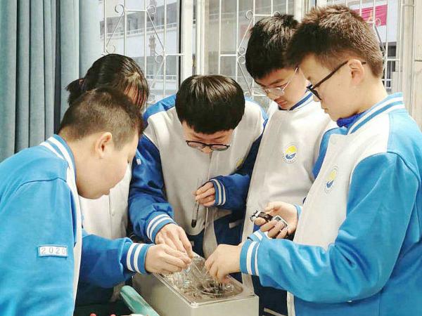 寓教于乐淮北二中生物兴趣小组开展实验探究活动